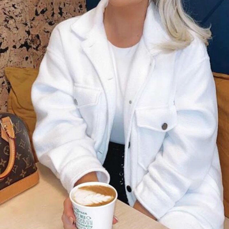 Winter Checked Women Jacket Turn Down Overcoat Warm Plaid Long Coat Oversize Thick Woolen Blends Female Streetwear G1912 201103