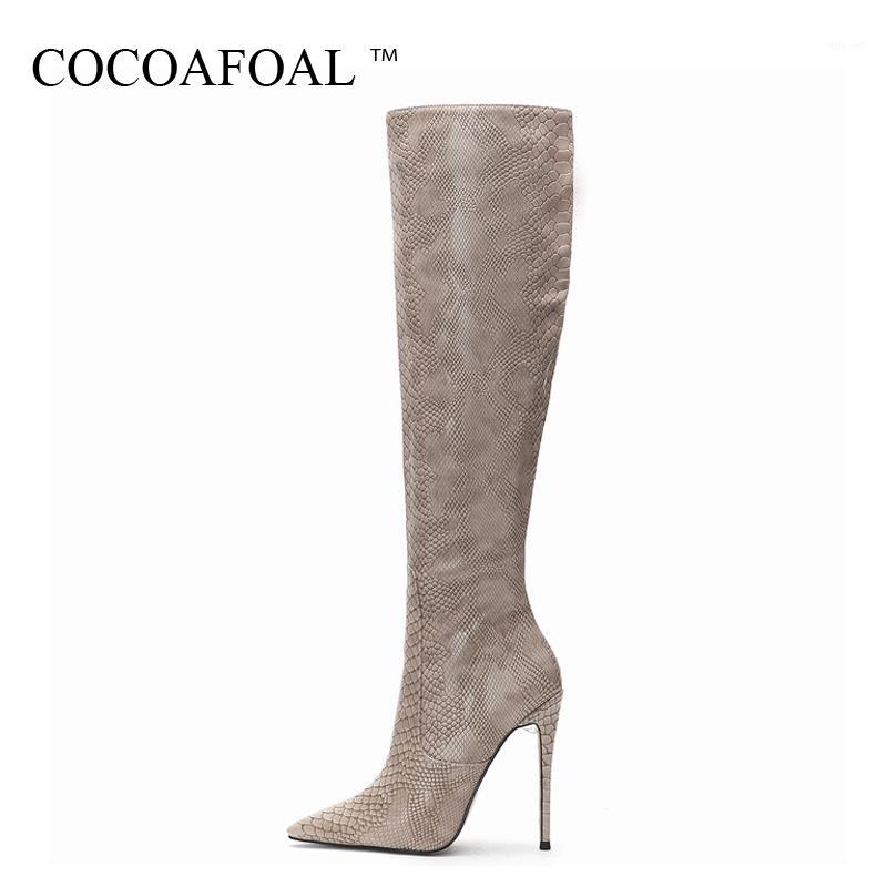 COCOAFOAL Slangenhuid Patroon vrouwen Hoge Hak Knie Hoge Laarzen Vrouw Mid-Kalf Schoenen Mid-Kalf Laarzen Wees teen Straight1, Brown 12 cm
COCOAFOAL Slangenhuid Patroon vrouwen Hoge Hak Knie Hoge Laarzen Vrouw Mid-Kalf Schoenen Mid-Kalf Laarzen Wees teen Straight1, Brown 12 cm