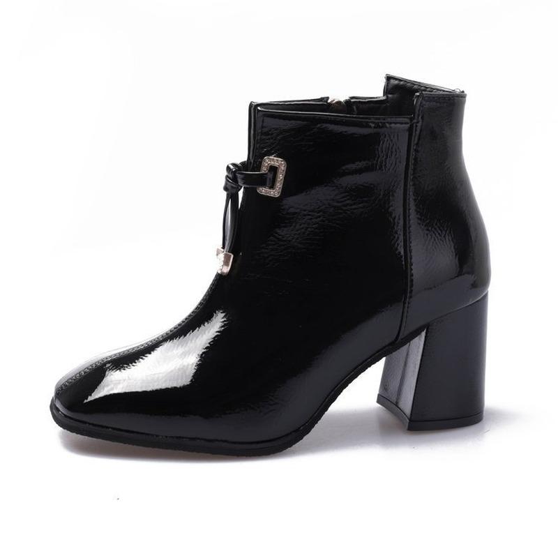 Women Boots Women's High-heeled Thick Heel Square Toe Short Boots 2020 Autumn New Rhinestone Bow Patent Leather Women's Shoes, Green
Women Boots Women's High-heeled Thick Heel Square Toe Short Boots 2020 Autumn New Rhinestone Bow Patent Leather Women's Shoes, Green
