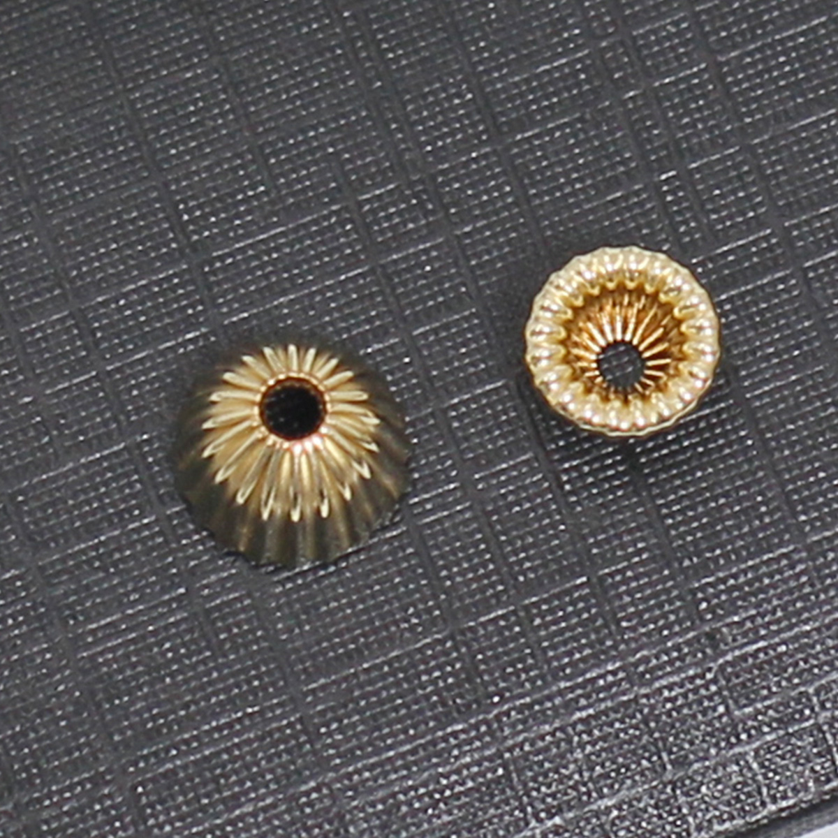 Beadsnice gold filled round Bead Cap metal with hole diy jewelry findings