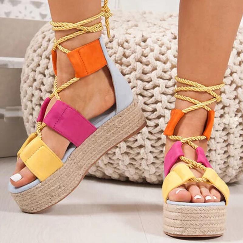 Summer Fashion Ladies Sandals Wedge Flat Rubber Beach Shoes High Heels Platform Sandals Flat Lace-Up Flock Women's Shoes 2020, Purple
Summer Fashion Ladies Sandals Wedge Flat Rubber Beach Shoes High Heels Platform Sandals Flat Lace-Up Flock Women's Shoes 2020, Purple