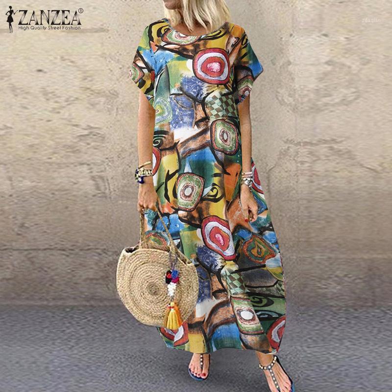 2020 Summer Sundress Casual Short Sleeve Dress ZANZEA Women Vintage Bohemian Printed Beach Party Maxi Vestidos Female Robe Tunic1, Red
2020 Summer Sundress Casual Short Sleeve Dress ZANZEA Women Vintage Bohemian Printed Beach Party Maxi Vestidos Female Robe Tunic1, Red
