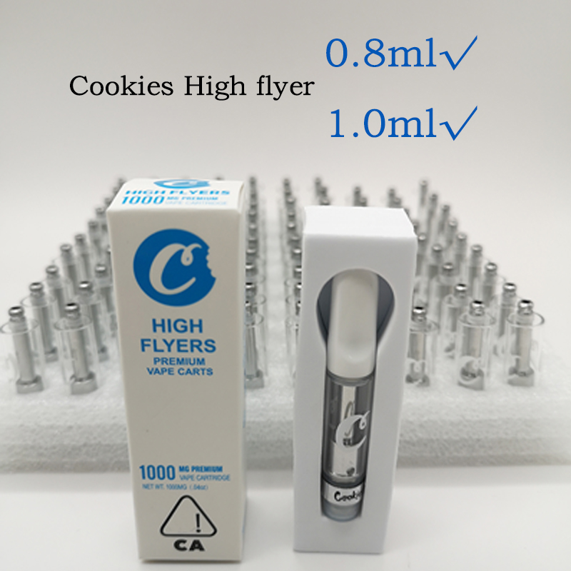 Cookies Carts High Flyers Vape Cartridges Glass Tank Atomizer Packaging 1.0ml 0.8ml Tank Empty Disposable Vaporizer Pen Ceramic Coil 510 Car
Cookies Carts High Flyers Vape Cartridges Glass Tank Atomizer Packaging 1.0ml 0.8ml Tank Empty Disposable Vaporizer Pen Ceramic Coil 510 Car