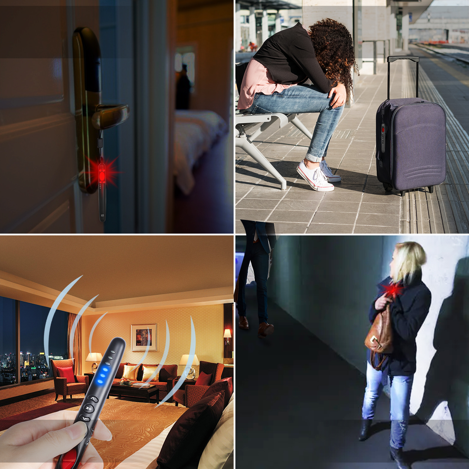 Anti S py Camera Detector Protection Alarm Mini Wireless Wifi RF Signal Device Scanner Infrared Light Detect One-key Alarm