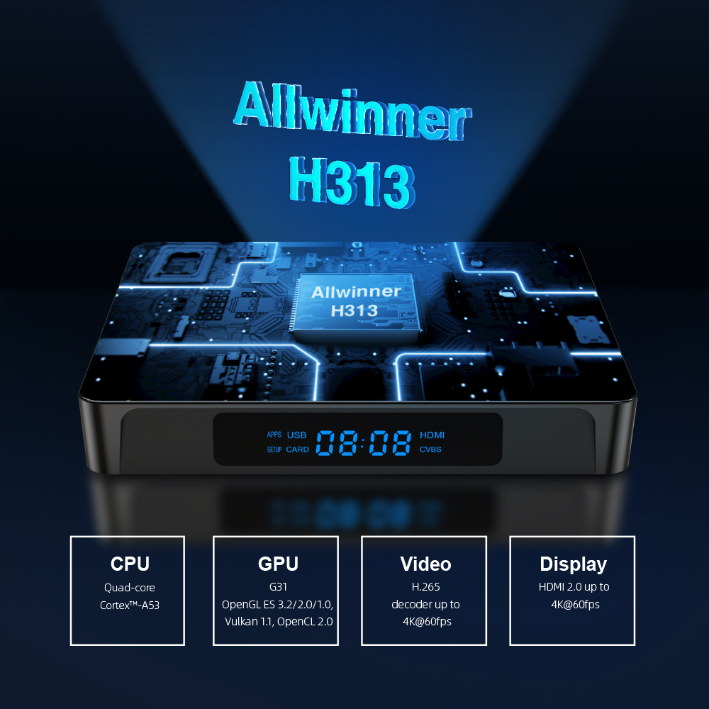 X96Q PRO Smart TV BOX Android 10 Allwinner H313 2GB 16GB X96Q PRO 2.4G WiFi 4K HD Set-Top Box Media Player