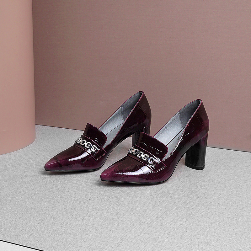 2021 Female Pumps Hot Shoes British Classic Patent Metal Chain Heels ZL80, Wine
2021 Female Pumps Hot Shoes British Classic Patent Metal Chain Heels ZL80, Wine