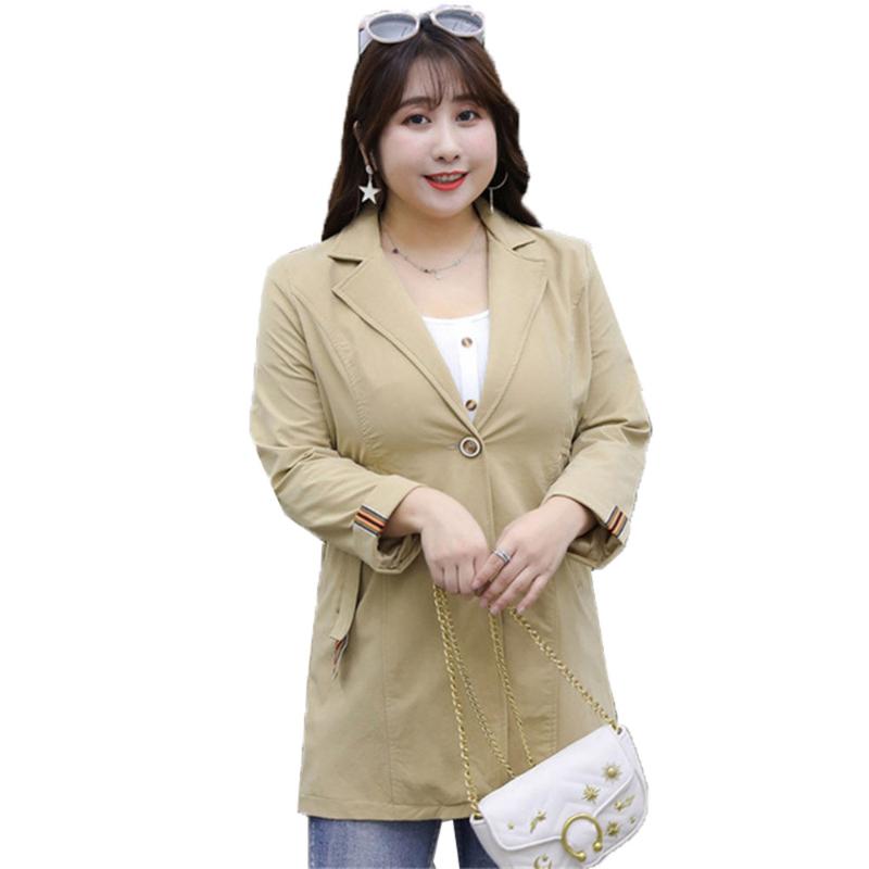 8XL Windbreaker Jacket Mid-Long Suit Collar Single-breasted Lining Coat Spring Autumn Leisure Wild Coat Sobretudo Feminino, Black
8XL Windbreaker Jacket Mid-Long Suit Collar Single-breasted Lining Coat Spring Autumn Leisure Wild Coat Sobretudo Feminino, Black