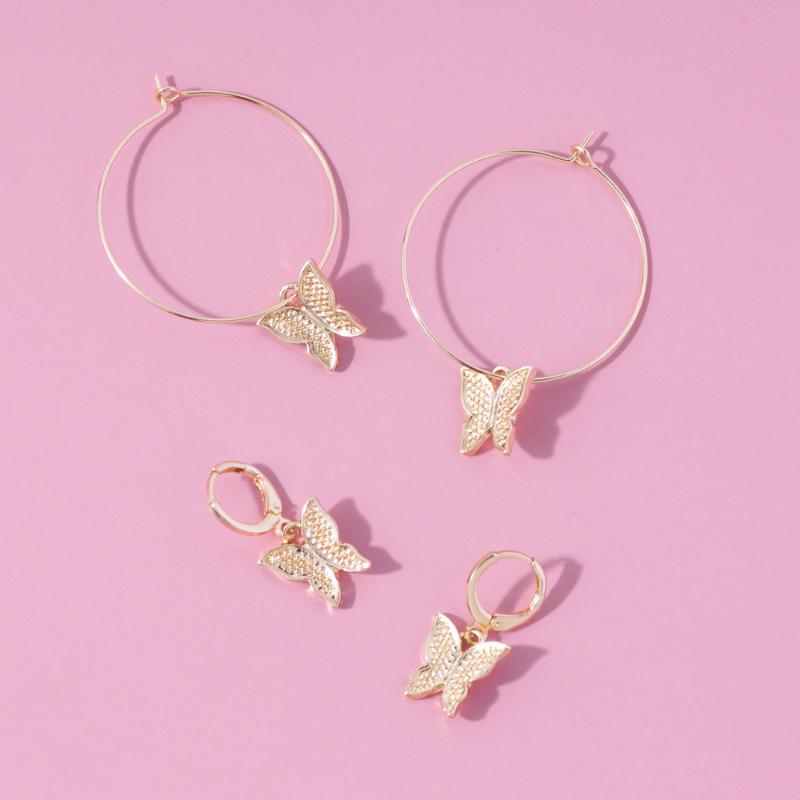 New Style Ladies Popular Personality European and American Jewelry Fashion Hot Sale Butterfly Pendant Ear Hoop Earrings
New Style Ladies Popular Personality European and American Jewelry Fashion Hot Sale Butterfly Pendant Ear Hoop Earrings