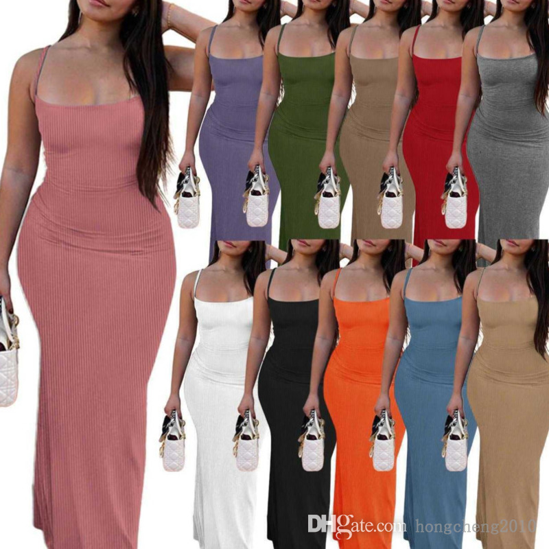 2022 Designer Clothing Long Dresses For Womens Summer Rib Suspender Thread Peach Hip Multicolor Low Chest Sexy Maxi Dress, Black;gray
2022 Designer Clothing Long Dresses For Womens Summer Rib Suspender Thread Peach Hip Multicolor Low Chest Sexy Maxi Dress, Black;gray