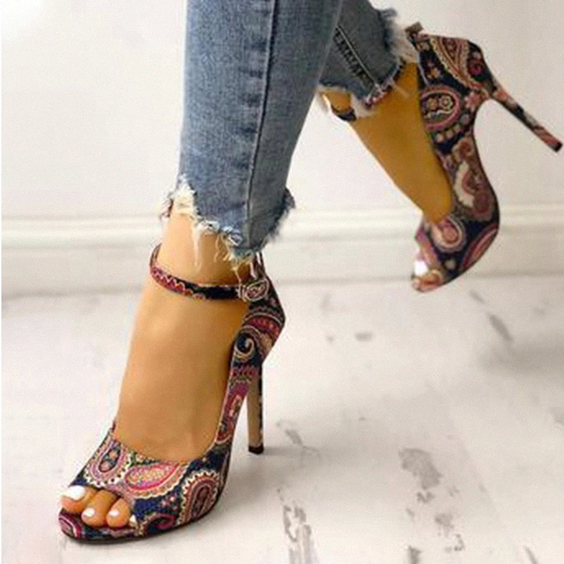 Women Print High Heels Ladies Pumps 2020 Woman Ankle Straps Women's Buckle Thin Heels Peep Toe Female Casual Shoes Plus Size #AL6C
Women Print High Heels Ladies Pumps 2020 Woman Ankle Straps Women's Buckle Thin Heels Peep Toe Female Casual Shoes Plus Size #AL6C
