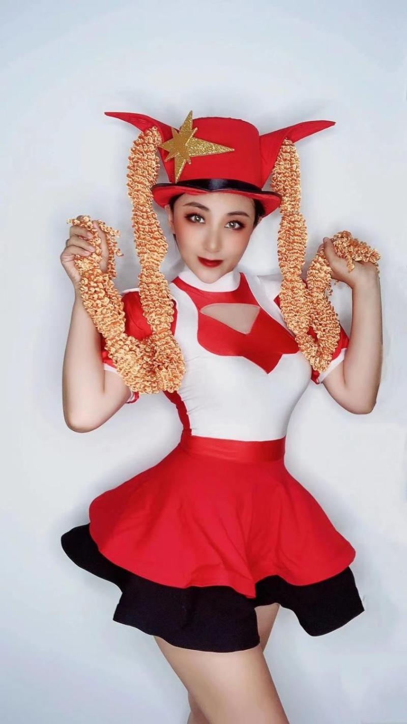 2020 Nightclub Dj Bar Costumes Red White Short Sleeves Bodysuit Women Gogo Dance Costumes Cosplay Performance Clothing DQS5716, As picture
2020 Nightclub Dj Bar Costumes Red White Short Sleeves Bodysuit Women Gogo Dance Costumes Cosplay Performance Clothing DQS5716, As picture