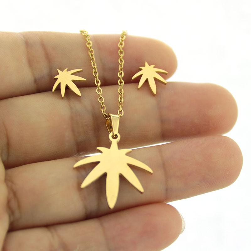 1 Set Gold Color Stainless Steel Jewelry Sets Charms Harvest Season Earrings Necklace For Women Girls Gift, As pic
1 Set Gold Color Stainless Steel Jewelry Sets Charms Harvest Season Earrings Necklace For Women Girls Gift, As pic