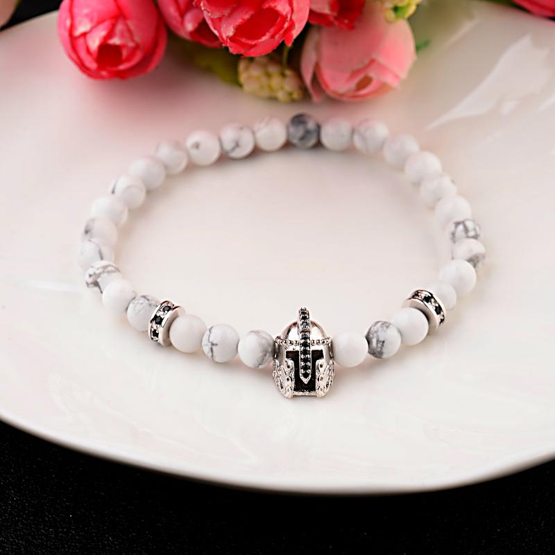 2020 Russia Mexico Fashion Bracelet White Turquoises Natural Stone Beaded Bracelet Luxury Soldier Helmet Zircon Decoration Gifts
2020 Russia Mexico Fashion Bracelet White Turquoises Natural Stone Beaded Bracelet Luxury Soldier Helmet Zircon Decoration Gifts