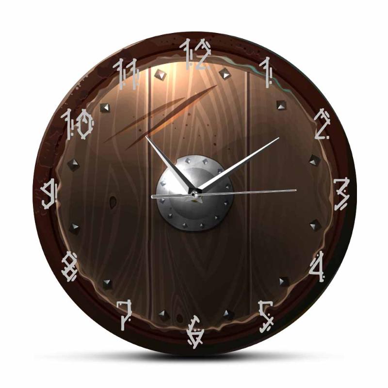 Barbarian Shield Indoor Silent Movement Wall Clock Cave Home Decor 3D Vision Hanging Wall Watch Viking Barbarian Medieval Man
Barbarian Shield Indoor Silent Movement Wall Clock Cave Home Decor 3D Vision Hanging Wall Watch Viking Barbarian Medieval Man