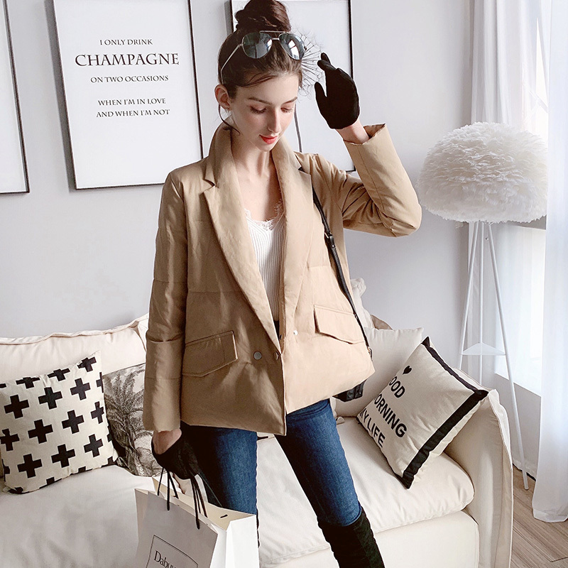 Dabuwawa Casual Women Warm Parkas Buttons Long Sleeve Autumn Winter Female Padded Coats Soft Ladies Thick Jackets D18DPD003 201019