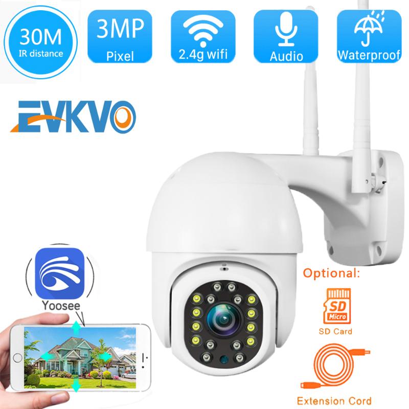 EVKVO 3MP Outdoor Wifi PTZ IP Camera 4X Digital Zoom Wifi Camera Outdoor Security Waterproof CCTV Surveillance Yoosee
EVKVO 3MP Outdoor Wifi PTZ IP Camera 4X Digital Zoom Wifi Camera Outdoor Security Waterproof CCTV Surveillance Yoosee