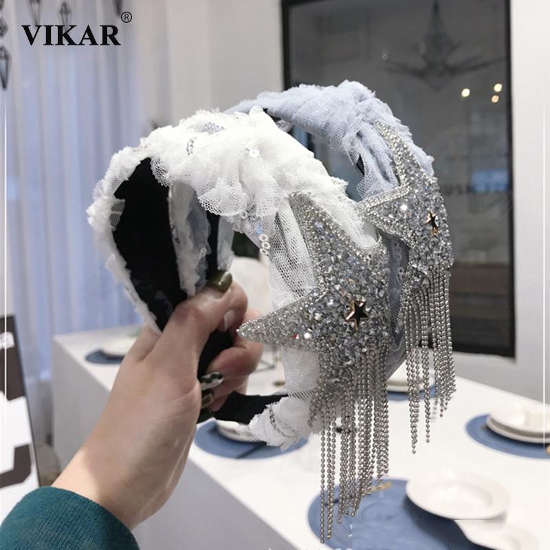VIKAR Star tassel Wide Side Hair Accessories For Women Fashion Lace Mesh Gauze Hairbands Girls Cross Knotted Hair Hoop Headband
VIKAR Star tassel Wide Side Hair Accessories For Women Fashion Lace Mesh Gauze Hairbands Girls Cross Knotted Hair Hoop Headband