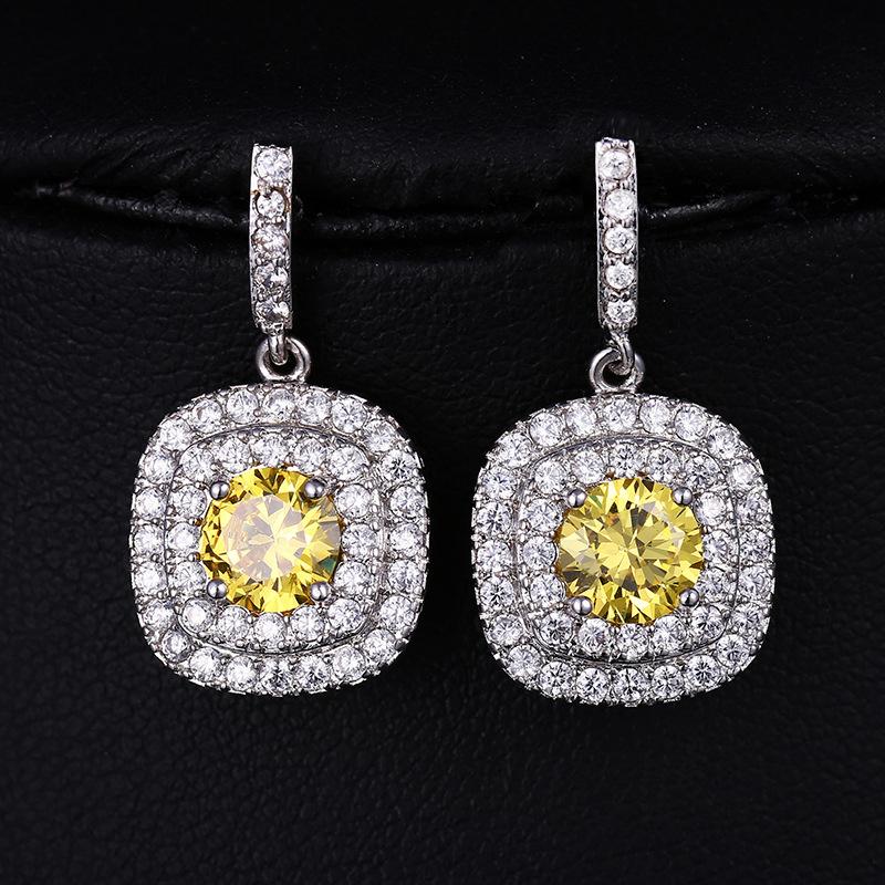 UILZ 4 Colors Round Cz Classic Square Drop Crystal Earrings with Tiny CZ Luxury Bridal Wedding Earrings for Women
UILZ 4 Colors Round Cz Classic Square Drop Crystal Earrings with Tiny CZ Luxury Bridal Wedding Earrings for Women