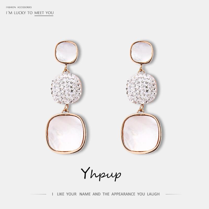 Yhpup Trendy Elegant Natural Shell Rhinestone Dangle Earrings Geometric Luxury Charm Party Jewelry for Women Party Gift Brincos1
Yhpup Trendy Elegant Natural Shell Rhinestone Dangle Earrings Geometric Luxury Charm Party Jewelry for Women Party Gift Brincos1