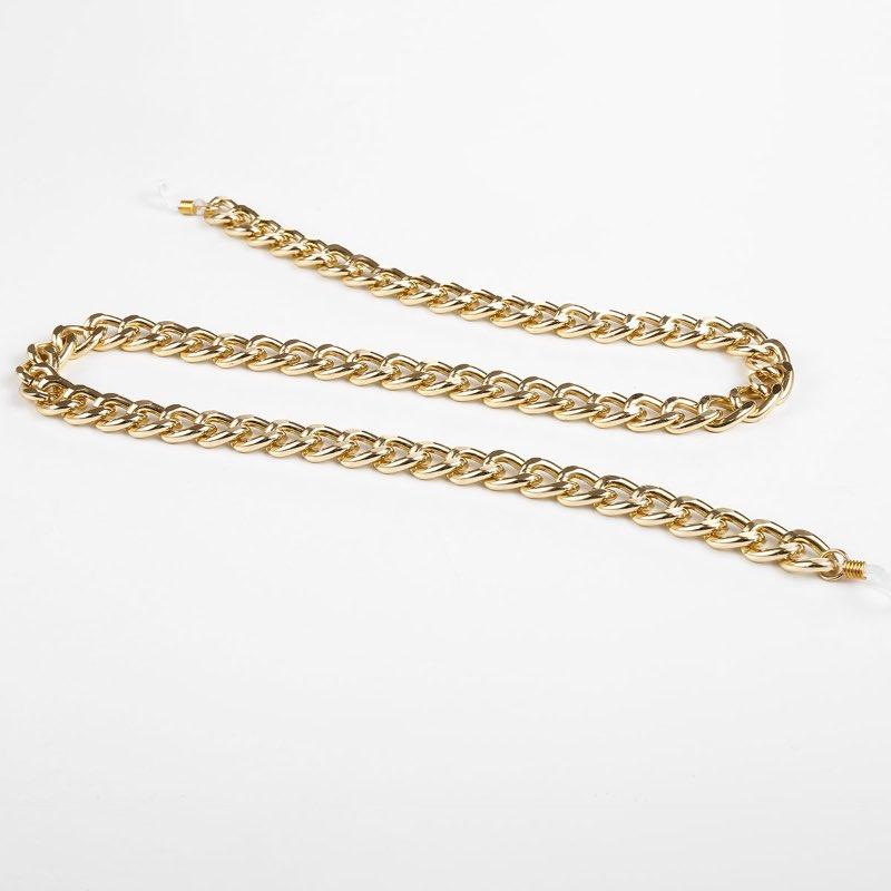 New Thick Basic Design Gilding Chain Punk Style Women Sunglasses Chains Beautiful Metal Eyewear Chain Fix By Rubber Ring Wholesale