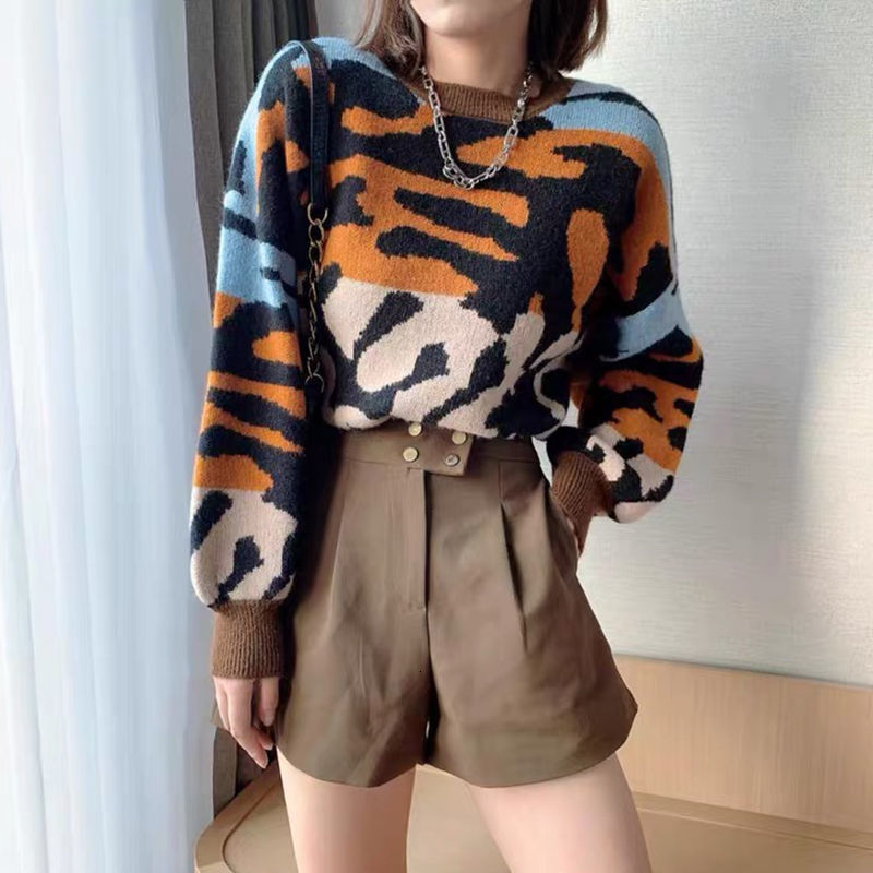 2021 High quality Autumn Winter Leopard Sweater of the Women Lantern Manga Mesh Retro-port Jacket Tide LI1B, Brown
2021 High quality Autumn Winter Leopard Sweater of the Women Lantern Manga Mesh Retro-port Jacket Tide LI1B, Brown