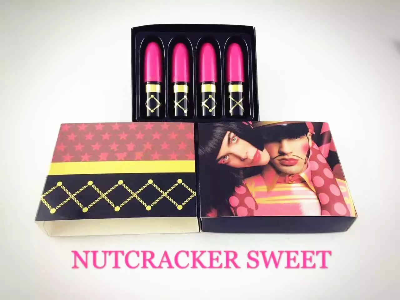 Free Shipping ePacket Factory New Makeup Lips Nutc Racker Sweet Lustre Lipstick Set!1 Set = 4 Pieces, Mixed color
Free Shipping ePacket Factory New Makeup Lips Nutc Racker Sweet Lustre Lipstick Set!1 Set = 4 Pieces, Mixed color