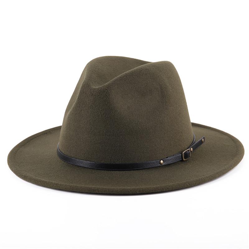 Panama Hat Vintage Wide Brim Belt Buckle Felt Fedora Hat Autumn Solid Color Headwear for Men Women
Panama Hat Vintage Wide Brim Belt Buckle Felt Fedora Hat Autumn Solid Color Headwear for Men Women