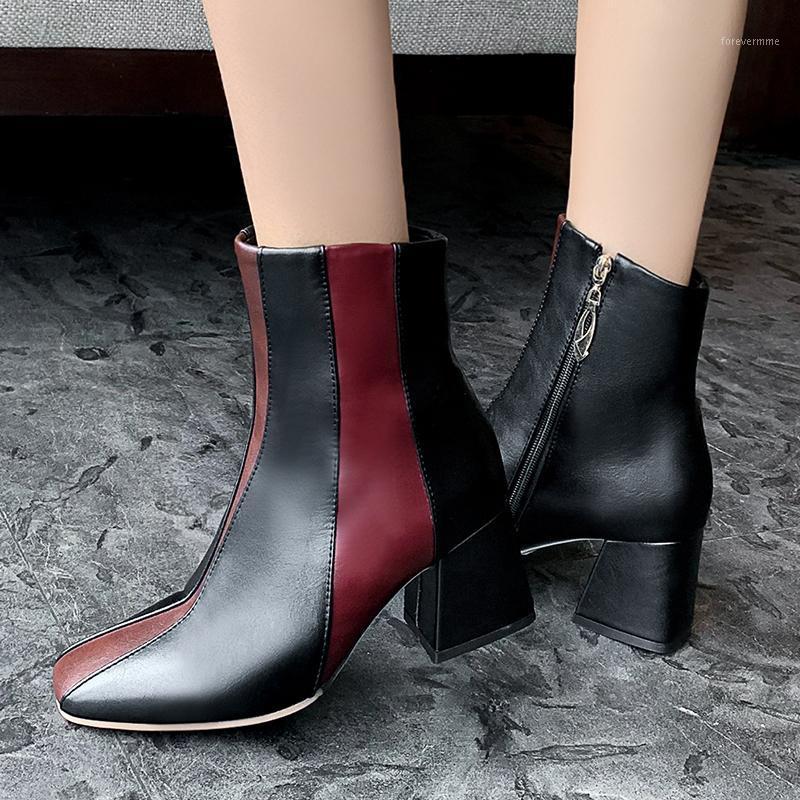 2020 Autumn new color matching women's boots square toe thick-soled high-heeled fashion boots elegant and versatile women's shoe1
2020 Autumn new color matching women's boots square toe thick-soled high-heeled fashion boots elegant and versatile women's shoe1