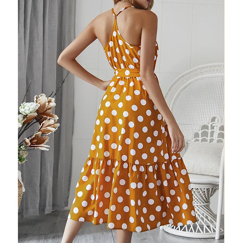 Women's Casual Yellow Loose Dress V Neck Polka Dot Sling Long Dress Beach Holiday Style Ladies Fashion Streetwear vestidos, Black;gray
Women's Casual Yellow Loose Dress V Neck Polka Dot Sling Long Dress Beach Holiday Style Ladies Fashion Streetwear vestidos, Black;gray