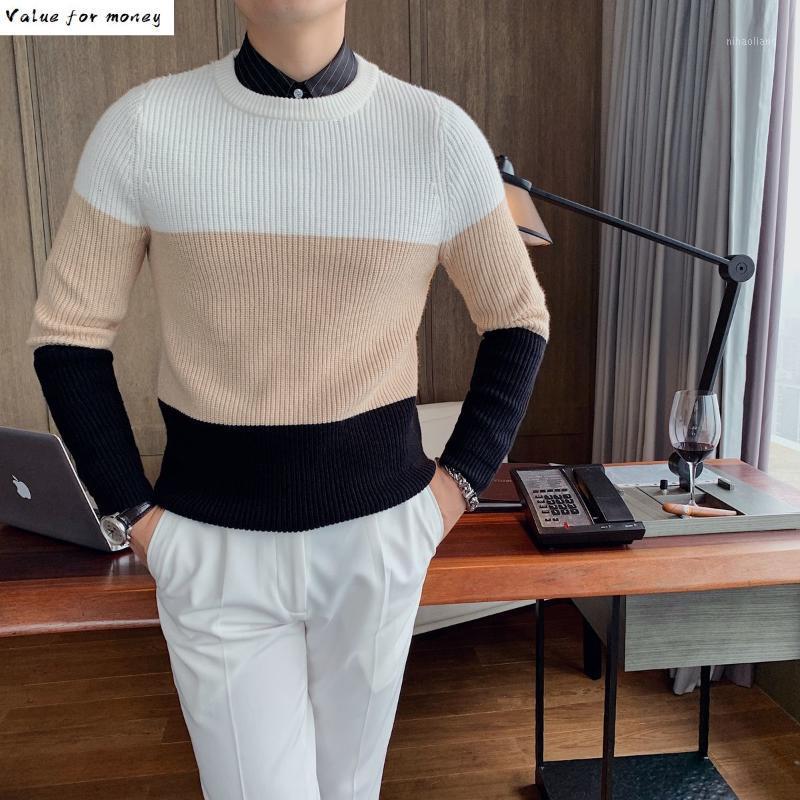Men's Multicolor Autumn Spaced Striped Sweater Pullover Round Neck Casual All-match Top Fashion Pullover Sweater Men Erkek Kazak1, Light color
Men's Multicolor Autumn Spaced Striped Sweater Pullover Round Neck Casual All-match Top Fashion Pullover Sweater Men Erkek Kazak1, Light color
