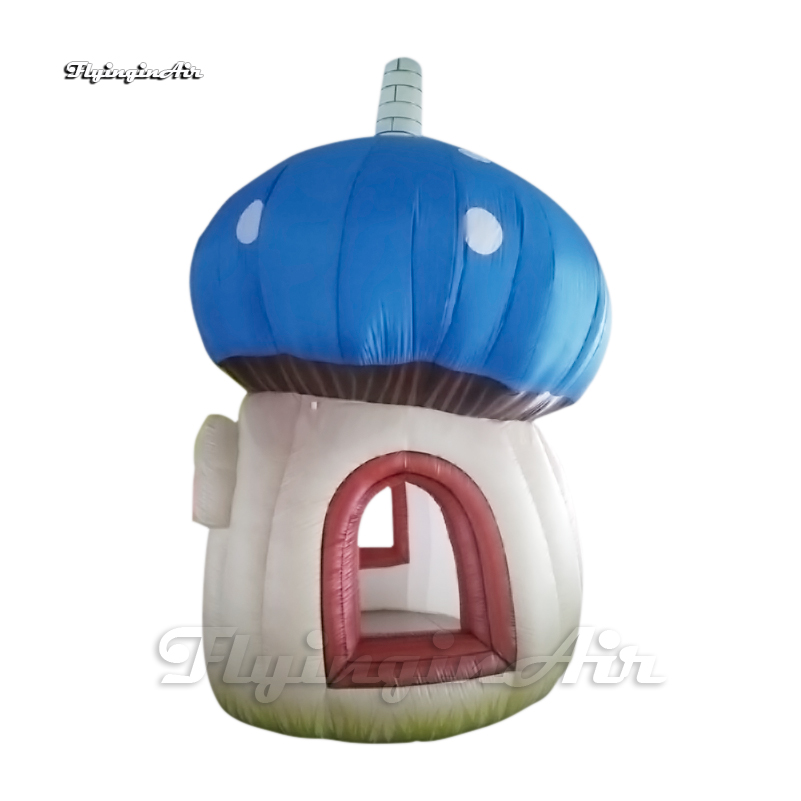 Outdoor Inflatable Playhouse Mushroom Tent 4m Multicolor Blow Up Camping Hut For Party Events