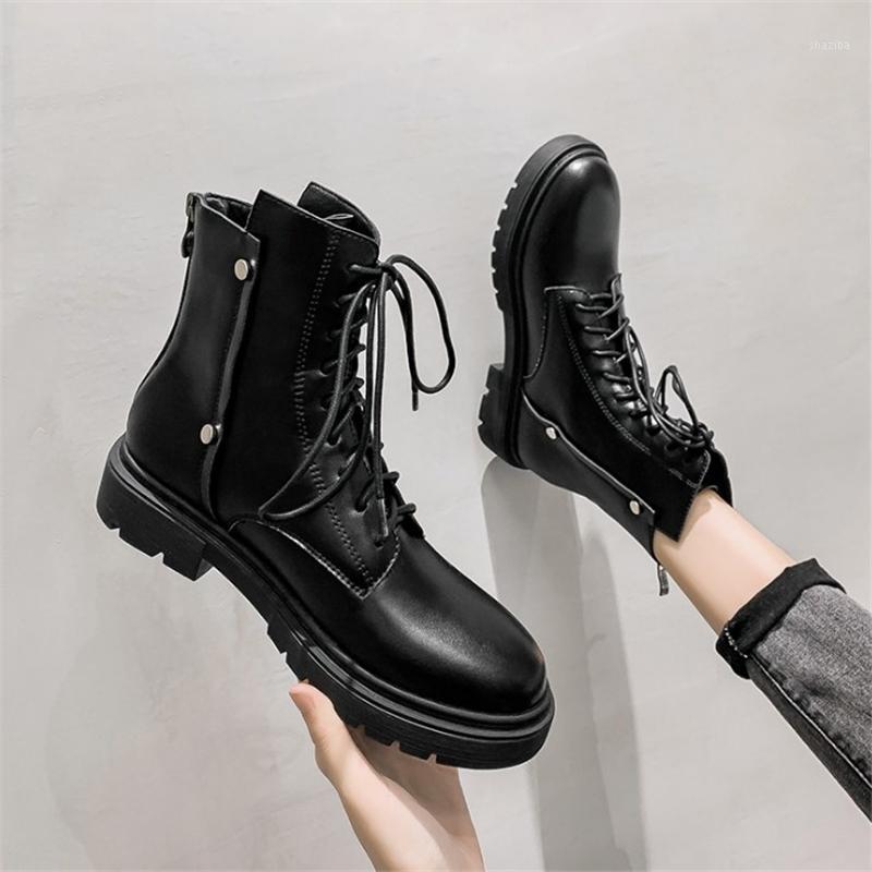 JIANBUDAN New black leather boots Women's autumn Ankle boots Flat heel Fashion motorcycle Winter plush warm women shoes1
JIANBUDAN New black leather boots Women's autumn Ankle boots Flat heel Fashion motorcycle Winter plush warm women shoes1