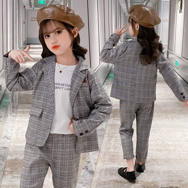 Autumn 2020 Children Girls Suit Teen Girls Clothing Set Casual Jackets Pants Two Pieces Suit for Girls Outfits 10 12 13 YearsX1019
