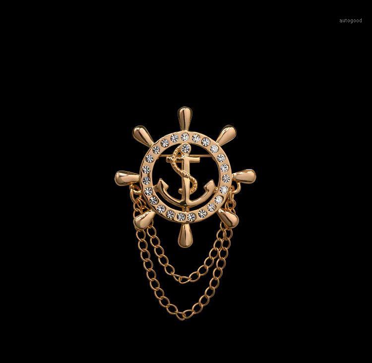 Pins, Brooches Wholesale- Elegant Gold Unisex Anchor Cruises For Women Men Fine Jewelry Accessories Crystal Man Lapel Pin Bijoux1
Pins, Brooches Wholesale- Elegant Gold Unisex Anchor Cruises For Women Men Fine Jewelry Accessories Crystal Man Lapel Pin Bijoux1