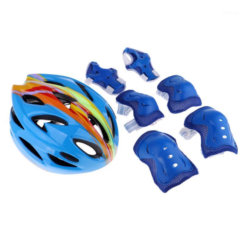 7Pcs Kids Children Roller Skating Skateboard Bike Helmet Knee Elbow Wrist Pad Guard Integrated Molding Technology1, Blue
7Pcs Kids Children Roller Skating Skateboard Bike Helmet Knee Elbow Wrist Pad Guard Integrated Molding Technology1, Blue