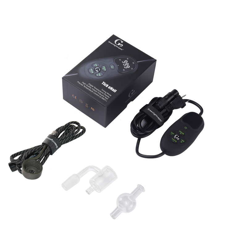Greenlightvapes G9 Tick Enail V2 Kit Vape Pen Bag With Quartz Banger Nail Dish Carb Wax Dab Rig Electric PID Control Box 25mm Heat Coil
Greenlightvapes G9 Tick Enail V2 Kit Vape Pen Bag With Quartz Banger Nail Dish Carb Wax Dab Rig Electric PID Control Box 25mm Heat Coil