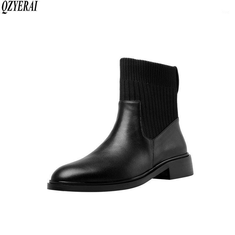QZYERAI black brown Riding boots Genuine leather Female boots Women's Head layer cowhide Women's shoes shoes 34-421
QZYERAI black brown Riding boots Genuine leather Female boots Women's Head layer cowhide Women's shoes shoes 34-421