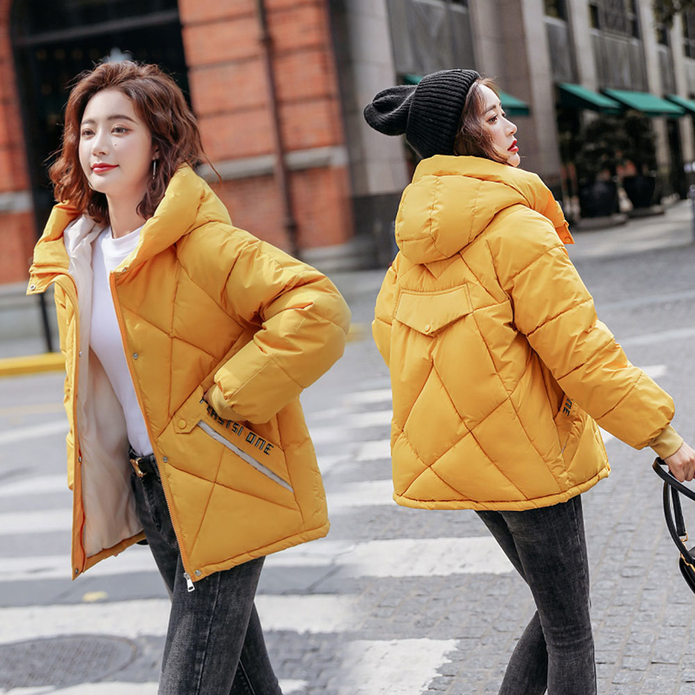 PinkyIsBlack Winter Jacket Women Parkas Hooded Thick Down Cotton Padded Female Jacket Short Winter Coat Women Outwear 201019