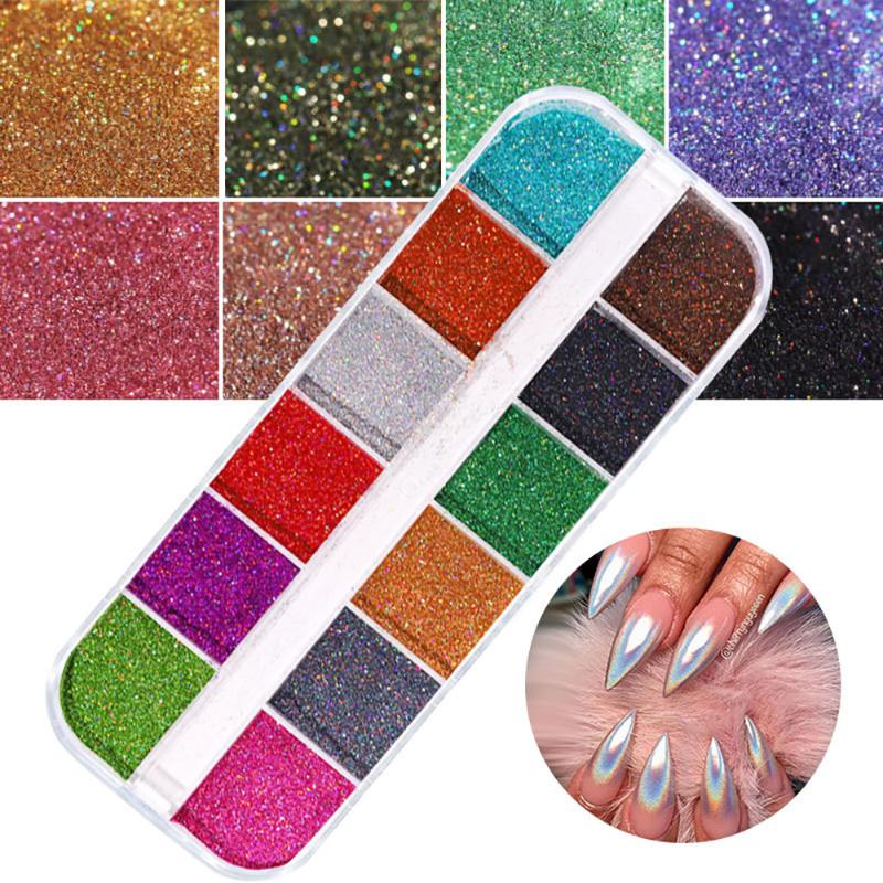 1 Box Holographics Nail Glitter Colorful Nail Powder Sparkly Shinning Flakes Dust Chrome Pigment Manicuring Art Decoration
1 Box Holographics Nail Glitter Colorful Nail Powder Sparkly Shinning Flakes Dust Chrome Pigment Manicuring Art Decoration