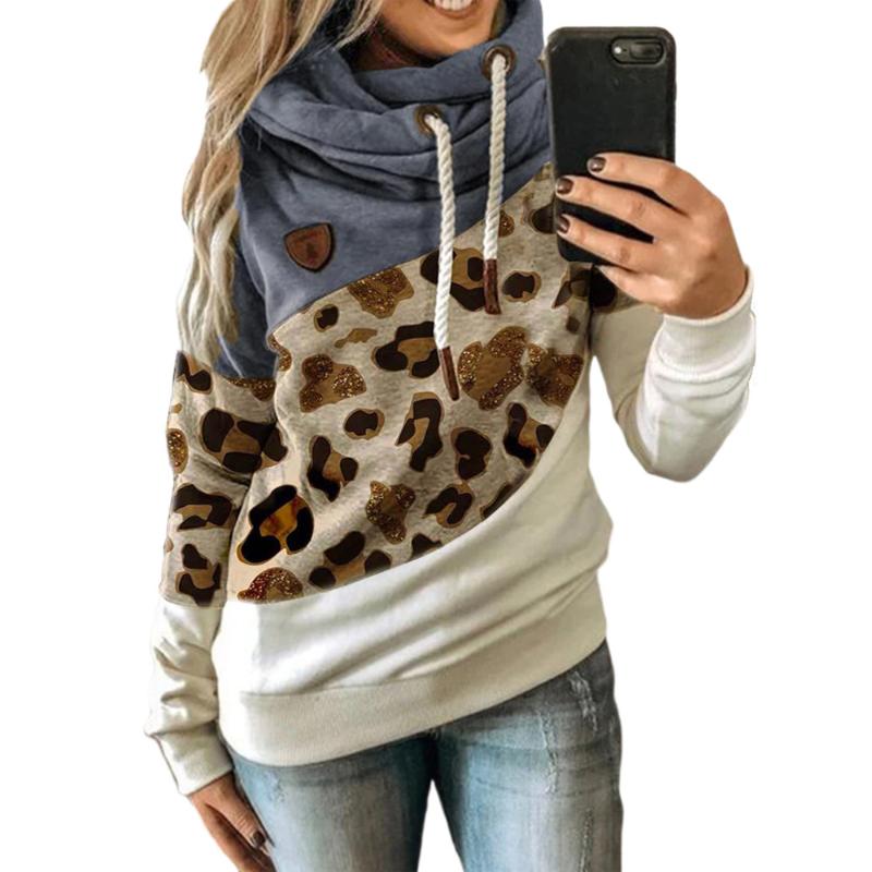 Leopard Patchwork Sweatshirt Women Casual Turtleneck Long Sleeve Hoodies Scarf Collar Pullover Hoodie Tops Sudaderas De Mujer, Black
Leopard Patchwork Sweatshirt Women Casual Turtleneck Long Sleeve Hoodies Scarf Collar Pullover Hoodie Tops Sudaderas De Mujer, Black