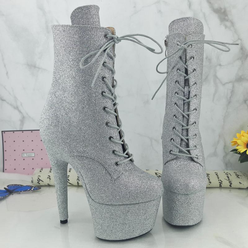 Leecabe Silver Glitter 17CM/7Inch Women's Platform party High Heels Pole Dance bootie, 17cm as picture
Leecabe Silver Glitter 17CM/7Inch Women's Platform party High Heels Pole Dance bootie, 17cm as picture