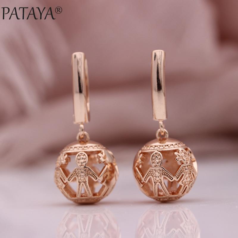 Dangle & Chandelier PATAYA 585 Rose Gold Hollow Spherical Long Earrings Women Cute Fine Fashion Jewelry Carving Unique Wedding
Dangle & Chandelier PATAYA 585 Rose Gold Hollow Spherical Long Earrings Women Cute Fine Fashion Jewelry Carving Unique Wedding