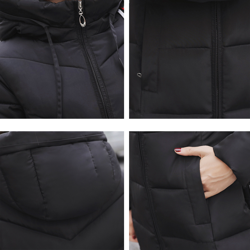 X-long oversized 5xl 6xl thick fashion parkas women casual solid with pockets hooded winter cotton slim coats jackets 201027
