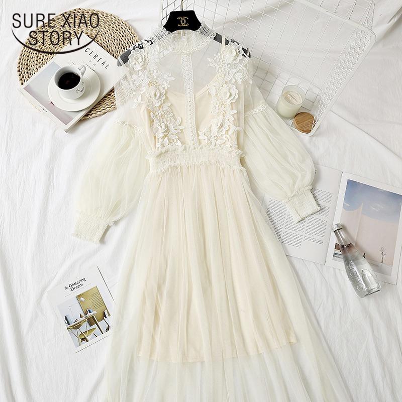 Casual Dresses Women Lace Flower Dress Arrivals Lantern Sleeve Voile Long Female Hook Princess 2 Piece Set 12041, Black;gray
Casual Dresses Women Lace Flower Dress Arrivals Lantern Sleeve Voile Long Female Hook Princess 2 Piece Set 12041, Black;gray