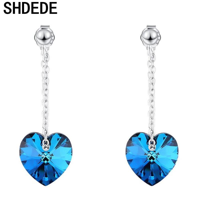 SHDEDE S925 Sterling Silver Drop Earrings Hanging Embellished With Crystals From Women Ear Jewelry Wedding Gift -30578
SHDEDE S925 Sterling Silver Drop Earrings Hanging Embellished With Crystals From Women Ear Jewelry Wedding Gift -30578