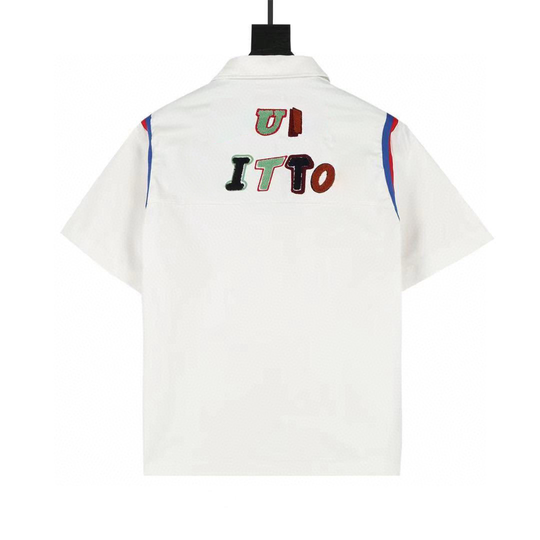 1A8XE3 Embroidered Letters New Short Sleeve Mens shirt luxury designer fashion trend wear business casual brand spring summer T-shirt, White;black
1A8XE3 Embroidered Letters New Short Sleeve Mens shirt luxury designer fashion trend wear business casual brand spring summer T-shirt, White;black