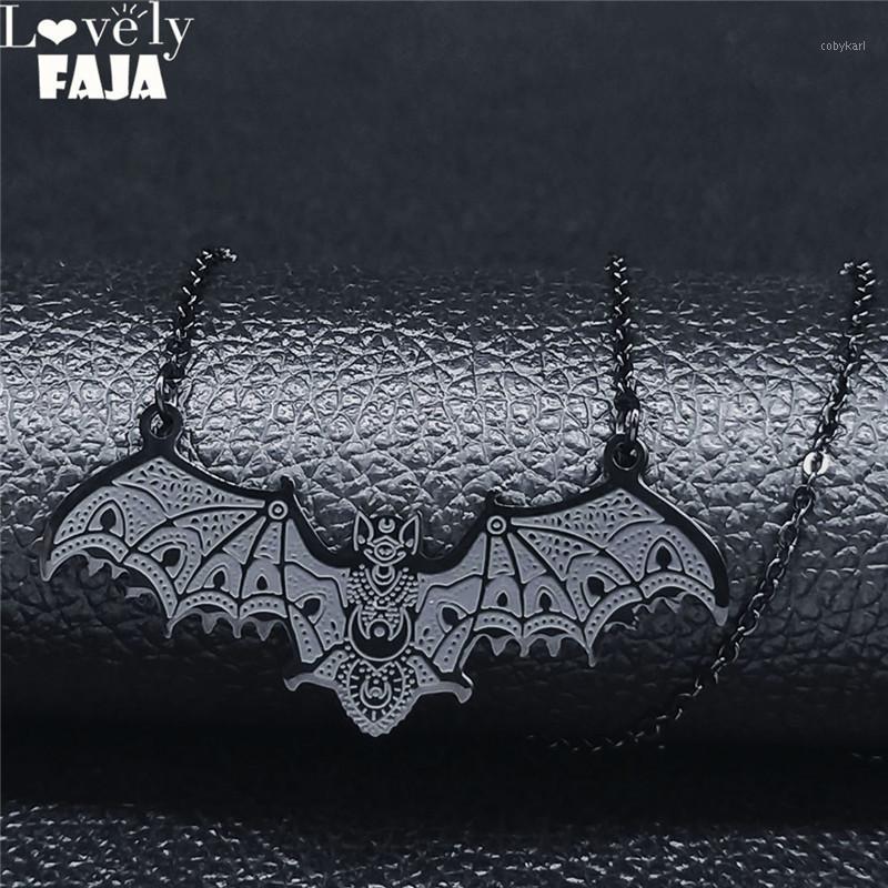 Pendant Necklaces 2021 Fashion Gothic Vampire Bat Stainless Steel For Women Black Color Choker Necklace Jewelry Gargantilha N657S031
Pendant Necklaces 2021 Fashion Gothic Vampire Bat Stainless Steel For Women Black Color Choker Necklace Jewelry Gargantilha N657S031