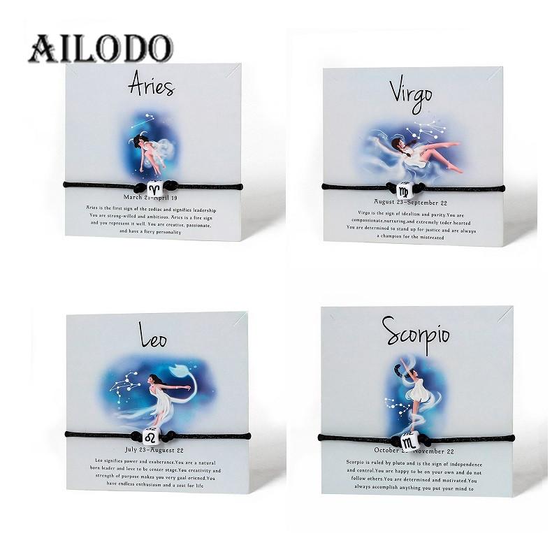 Ailodo 12 Constellation Zodiac Sign Black Braided Rope Bracelets For Women Men Cancer Leo Virgo Libra Woven Bracelets 19NOV89
Ailodo 12 Constellation Zodiac Sign Black Braided Rope Bracelets For Women Men Cancer Leo Virgo Libra Woven Bracelets 19NOV89