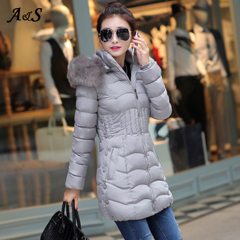 Winter Jacket Women Long Parka Fur Collar Woman Winter Coats and Puffer Jacket Feminine Coat Casual Slim Outwear Long Coat Women 201201