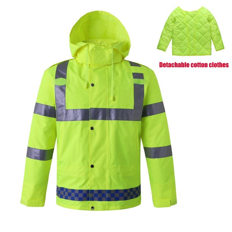 Reflective Warm Raincoat Thickening Detachable Rainwear for Men & Women Safety Raincoat for Hiking climbing Fishing Tour Camp, Fluorescent yellow
Reflective Warm Raincoat Thickening Detachable Rainwear for Men & Women Safety Raincoat for Hiking climbing Fishing Tour Camp, Fluorescent yellow